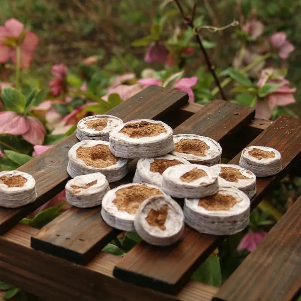 Coco coir propagation cubes and seed-starting pellets for Langley liner nurseries